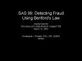 SAS 99: Detecting Fraud Using Benfords Law PowerPoint PPT Presentation