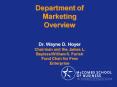 Department of Marketing Overview Dr. Wayne D. Hoyer Chairman and the James L. BaylessWilliam S. Fari PowerPoint PPT Presentation