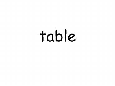 table