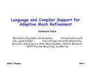 Language and Compiler Support for Adaptive Mesh Refinement