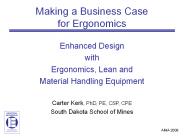 Making a Business Case for Ergonomics