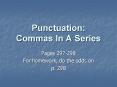 Punctuation: Commas In A Series PowerPoint PPT Presentation