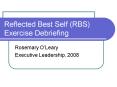 Reflected Best Self RBS Exercise Debriefing PowerPoint PPT Presentation