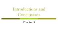 Introductions and Conclusions PowerPoint PPT Presentation