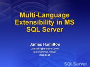 MultiLanguage Extensibility in MS SQL Server