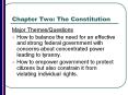 Chapter Two: The Constitution PowerPoint PPT Presentation