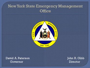 New York State Emergency Management Office