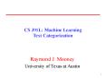 CS 391L: Machine Learning Text Categorization PowerPoint PPT Presentation