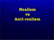 Realism vs Anti-realism