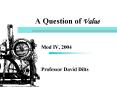 A Question of Value PowerPoint PPT Presentation