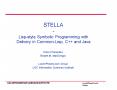 STELLA Lispstyle Symbolic Programming with Delivery in CommonLisp, C and Java PowerPoint PPT Presentation