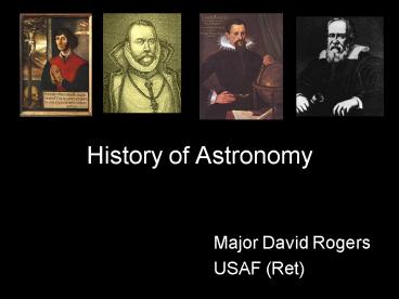 History of Astronomy