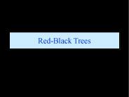 Red-Black Trees