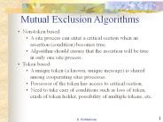 Mutual Exclusion Algorithms