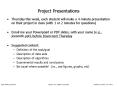 Project Presentations PowerPoint PPT Presentation