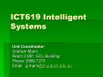 ICT619 Intelligent Systems PowerPoint PPT Presentation