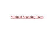 Minimal Spanning Trees