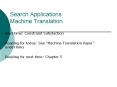 Search Applications: Machine Translation PowerPoint PPT Presentation