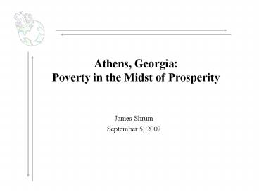 Athens, Georgia: Poverty in the Midst of Prosperity