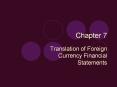 Translation of Foreign Currency Financial Statements PowerPoint PPT Presentation