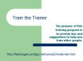 Train the Trainer PowerPoint PPT Presentation