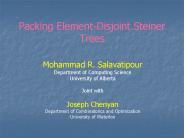 Packing Element-Disjoint Steiner Trees