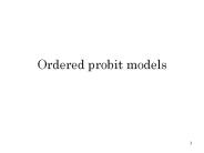 Ordered probit models