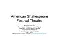 American Shakespeare Festival Theatre PowerPoint PPT Presentation