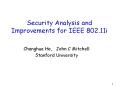Security Analysis and Improvements for IEEE 802.11i PowerPoint PPT Presentation