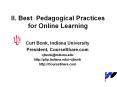 II. Best Pedagogical Practices for Online Learning PowerPoint PPT Presentation