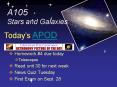 A105 Stars and Galaxies PowerPoint PPT Presentation
