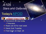 A105 Stars and Galaxies