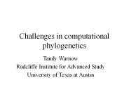 Challenges in computational phylogenetics