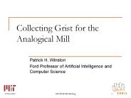 Collecting Grist for the Analogical Mill