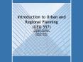 Introduction to Urban and Regional Planning GEO 557 PowerPoint PPT Presentation