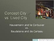 Concept City vs. Lived City