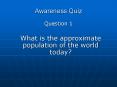 Awareness Quiz PowerPoint PPT Presentation