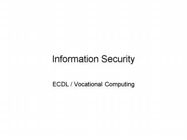 Information Security