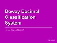 Dewey Decimal Classification System