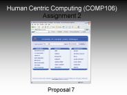 Human Centric Computing COMP106 Assignment 2