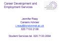 Career Development and Employment Services PowerPoint PPT Presentation