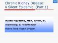 Chronic Kidney Disease: A Silent Epidemic Part 1 PowerPoint PPT Presentation