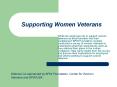 Supporting Women Veterans PowerPoint PPT Presentation