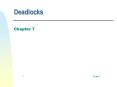 Deadlocks PowerPoint PPT Presentation