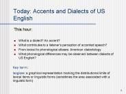 Today: Accents and Dialects of US English