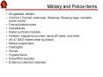 Military and Police Items PowerPoint PPT Presentation