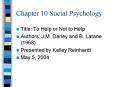 Chapter 10 Social Psychology PowerPoint PPT Presentation