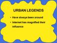 URBAN LEGENDS PowerPoint PPT Presentation