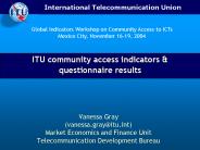 ITU community access indicators