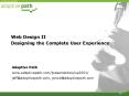 Web Design II Designing the Complete User Experience PowerPoint PPT Presentation